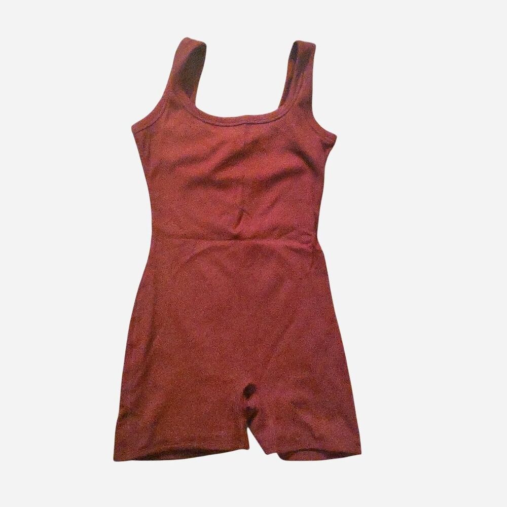 No-boundaries Women's Red and Burgundy Playsuit-romper